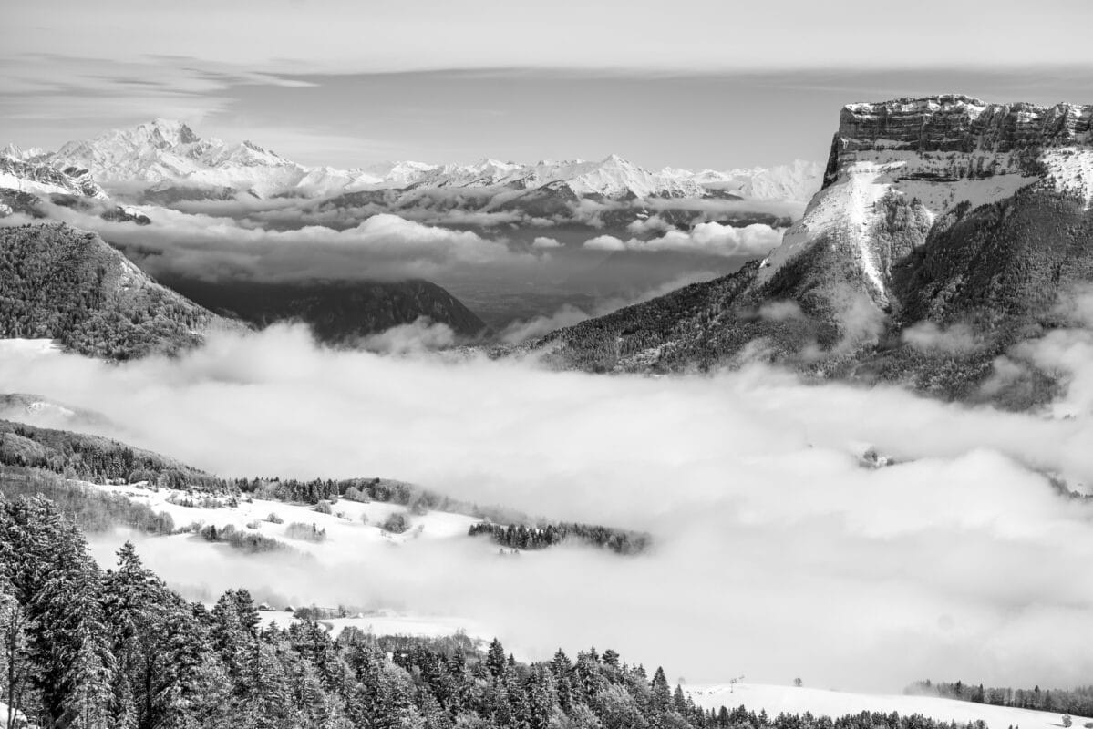 Mont Granier et le Mont Blanc