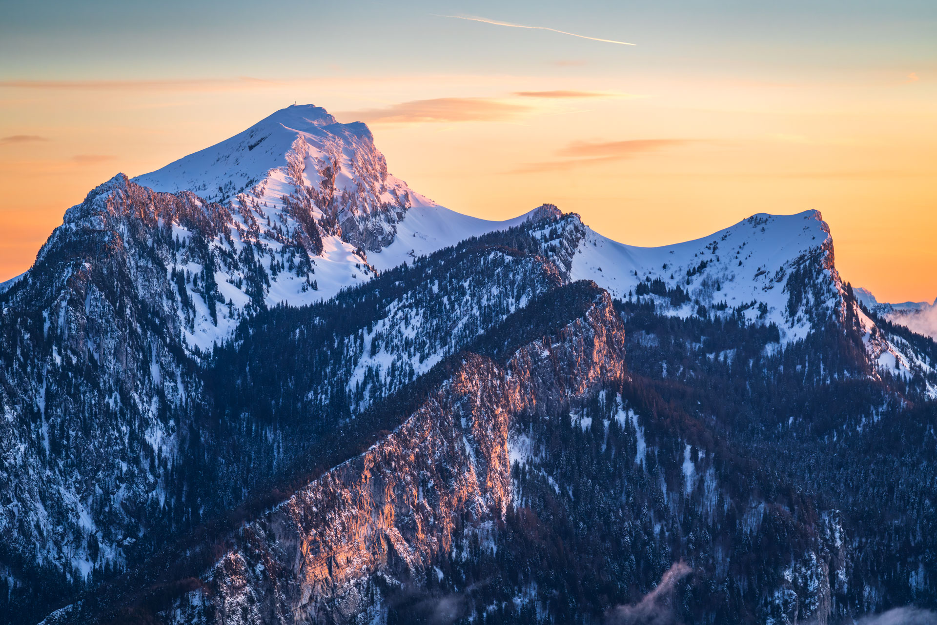 Coucher de soleil sur le Grand Som