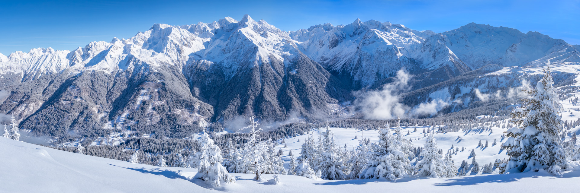 Panorama hivernal sur Belledonne