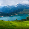 Panorama sur le lac de Roselend