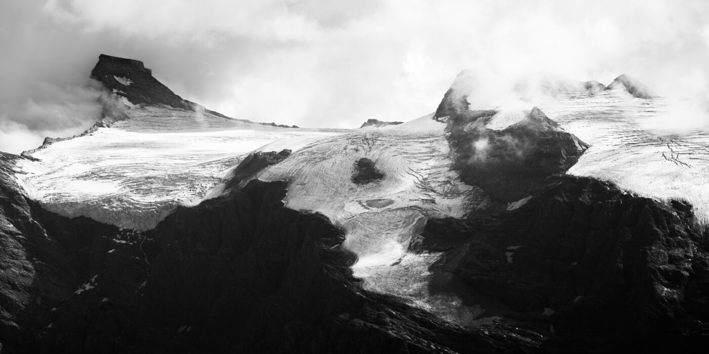 L'Albaron en noir et blanc, Vanoise